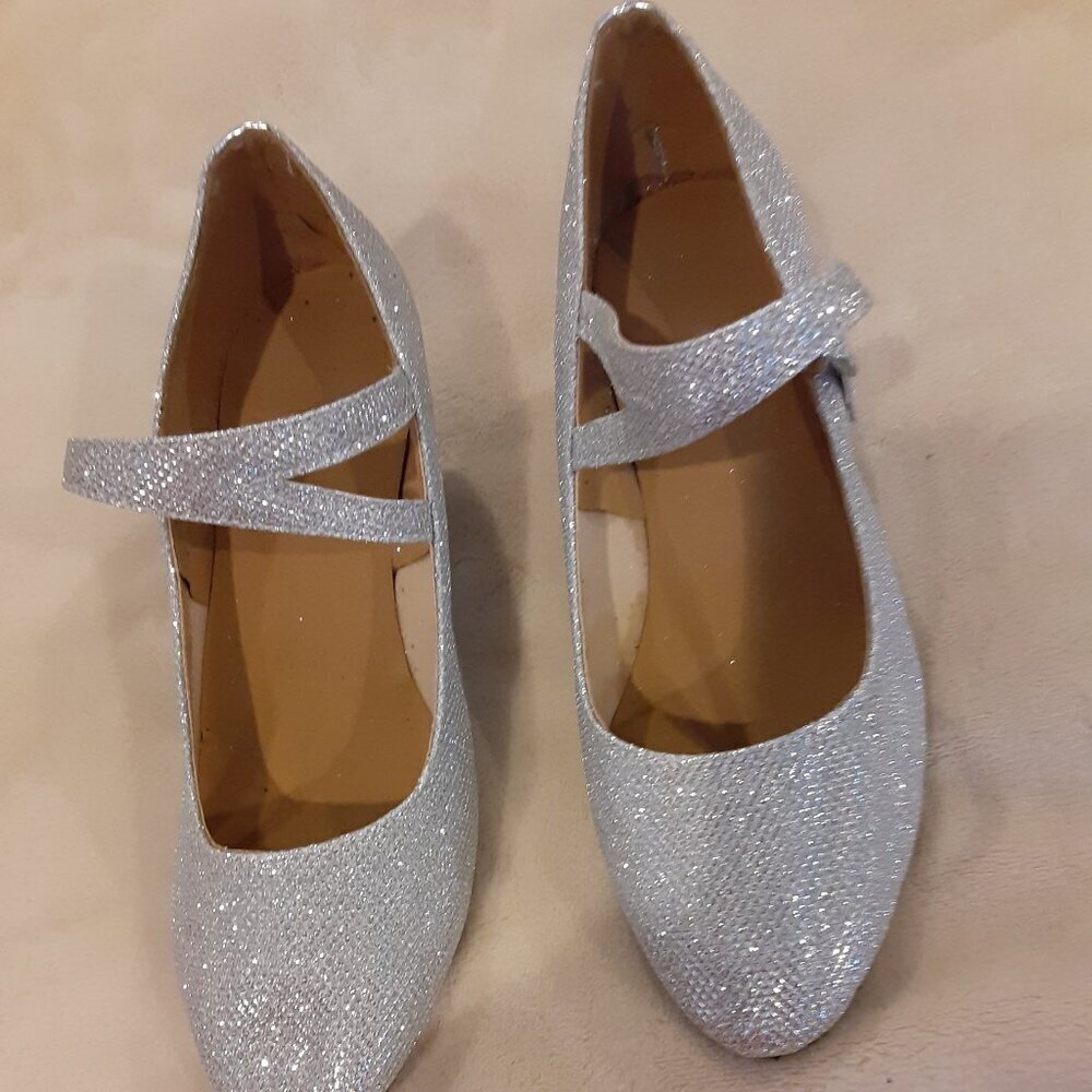 Elegant Silver Glitter Heels